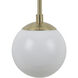 Duo LED 6 inch Brushed Brass Sconce Wall Light