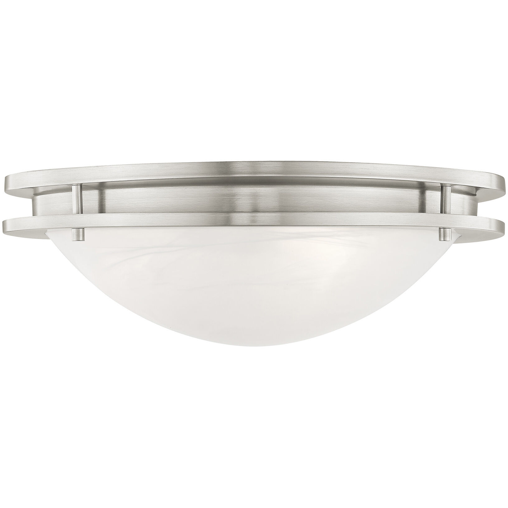 Ariel 3 Light 17 inch Brushed Nickel Flush Mount Ceiling Light