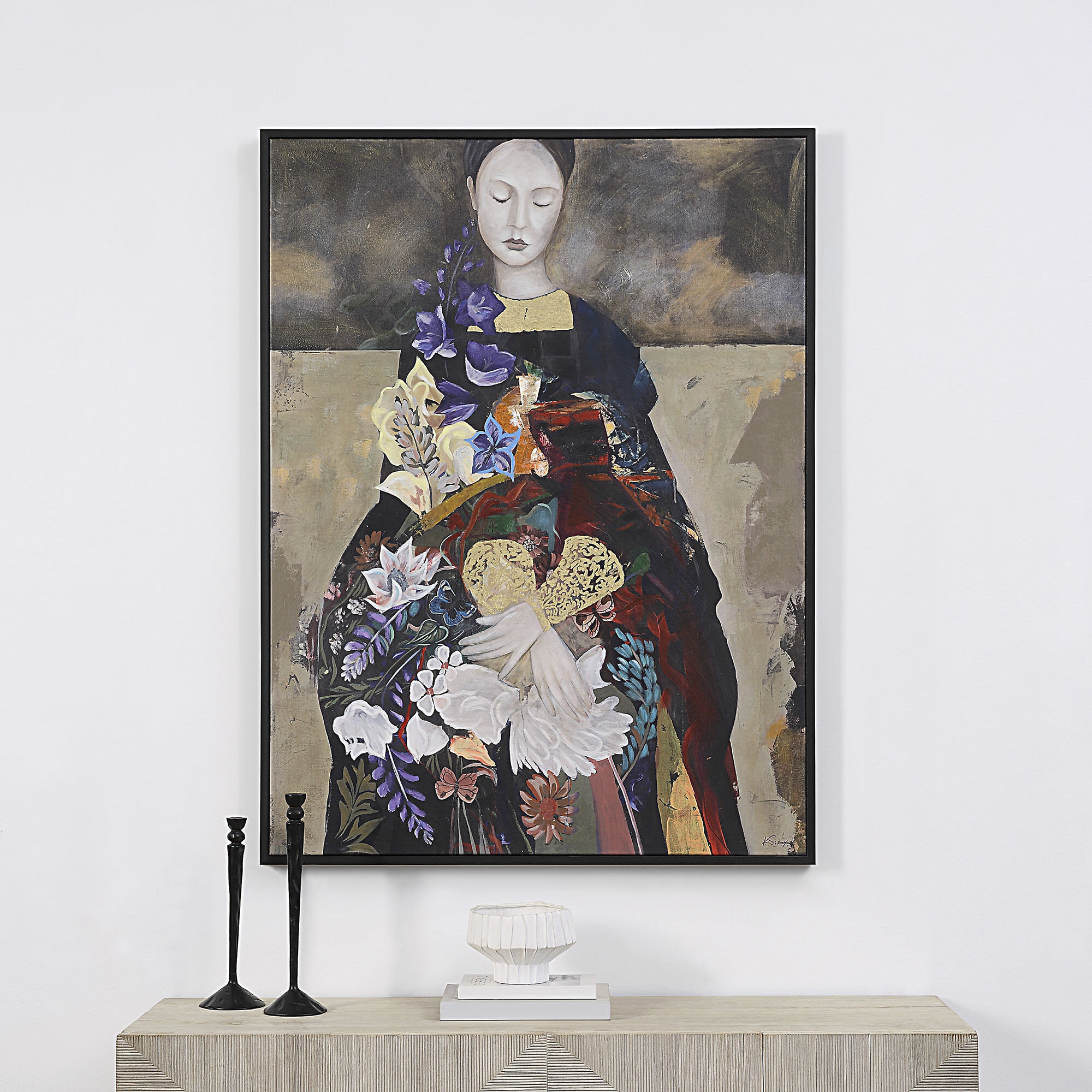 Sarai Multiple/Gold Canvas Art