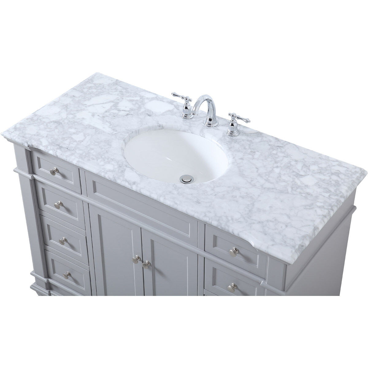 Wesley 48 X 21.5 X 35 inch Grey Vanity Sink Set in Gray