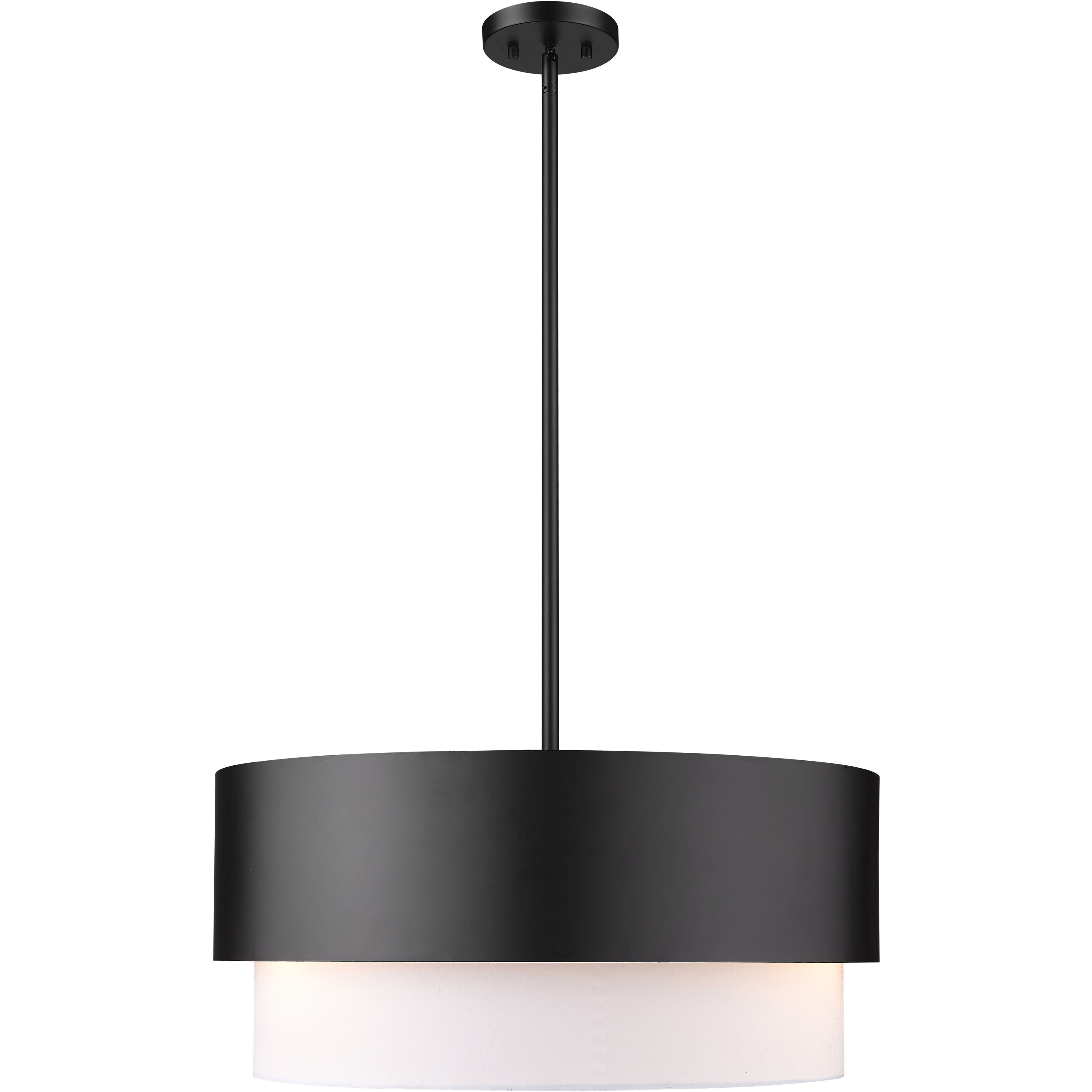 Counterpoint 3 Light 18 inch Matte Black Pendant Ceiling Light