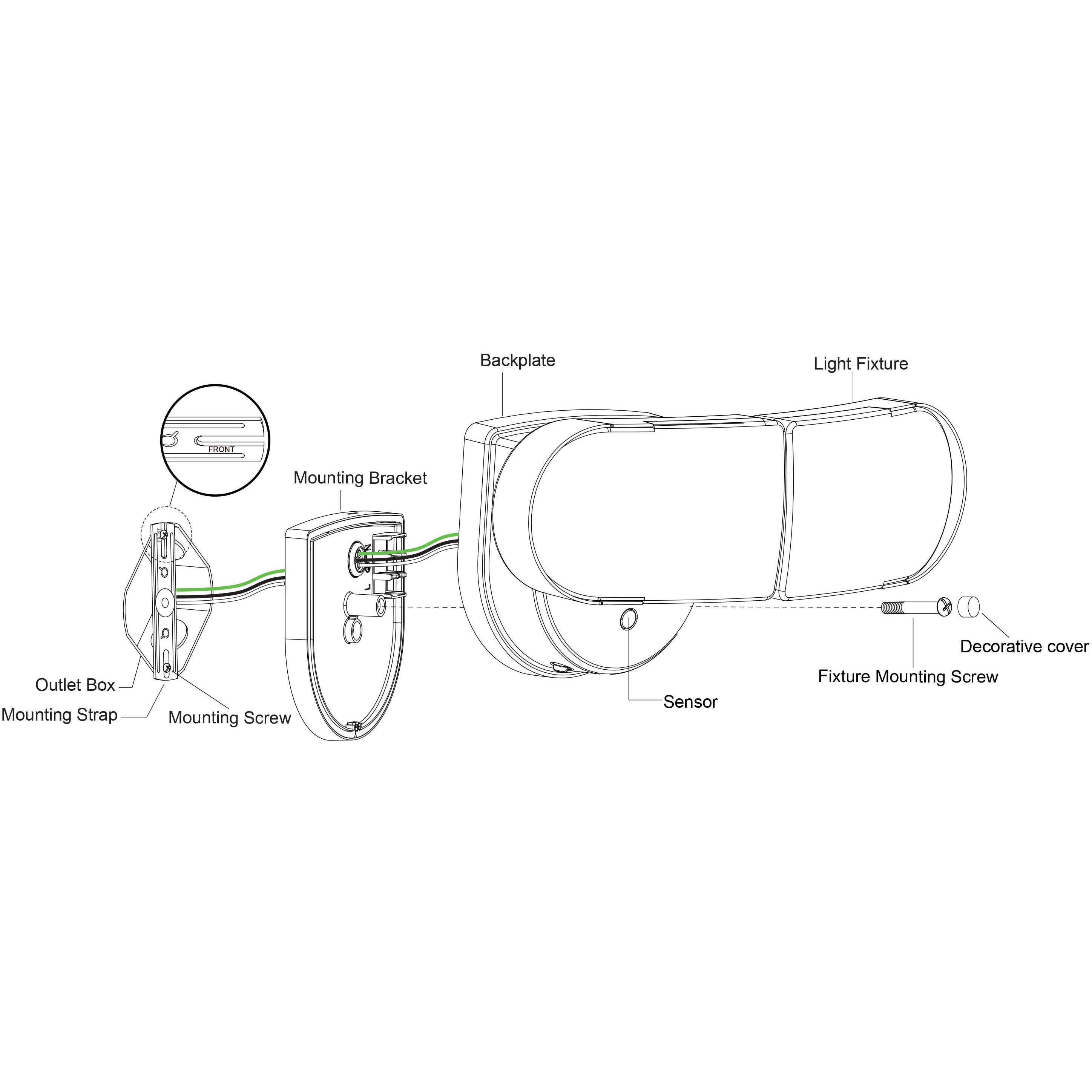 Lambda LED 7 inch Bronze Outdoor Security