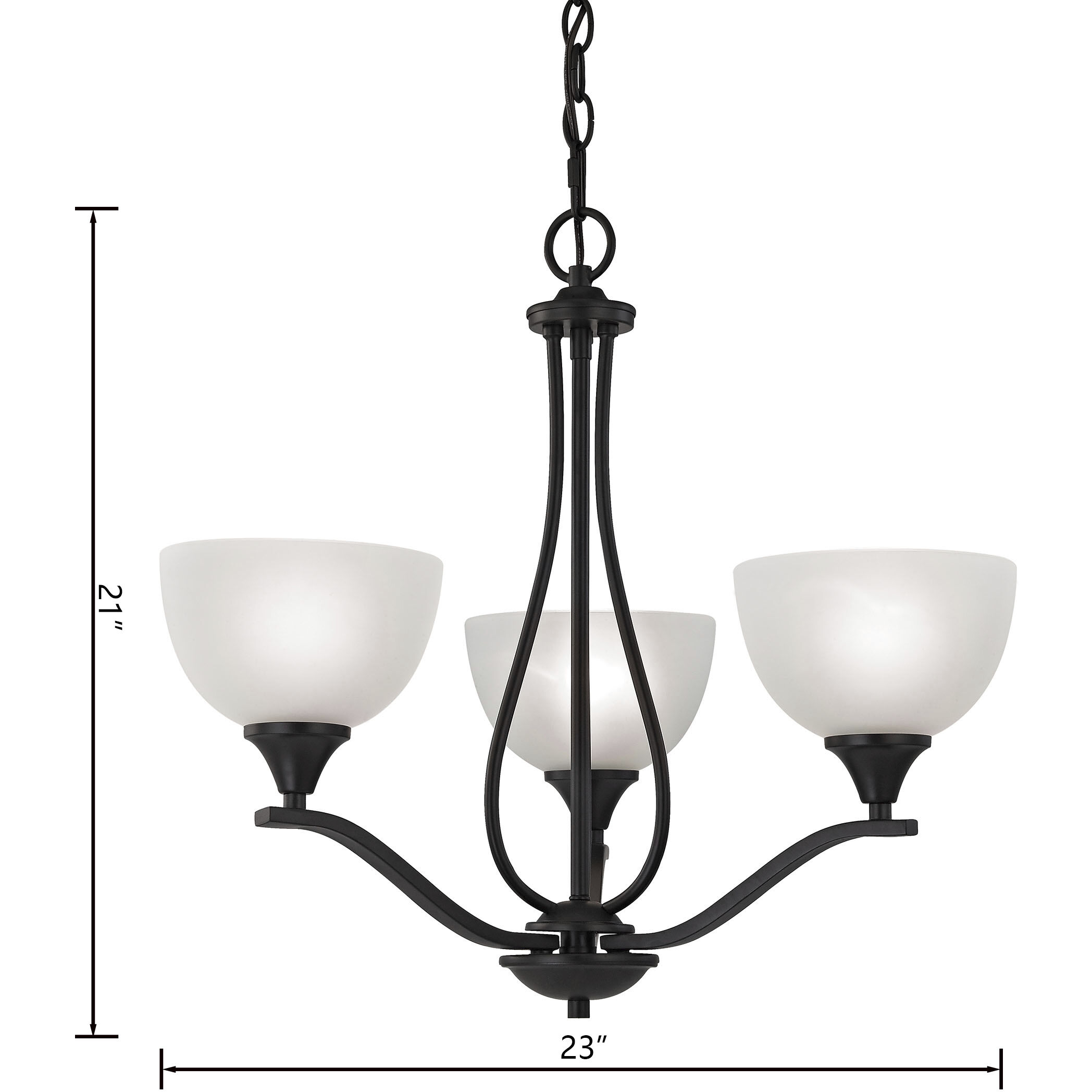 Bristol Lane 3 Light 23 inch Oil Rubbed Bronze Chandelier Ceiling Light