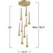 Sunnyvale LED 15.5 inch Brass Down Pendant Ceiling Light