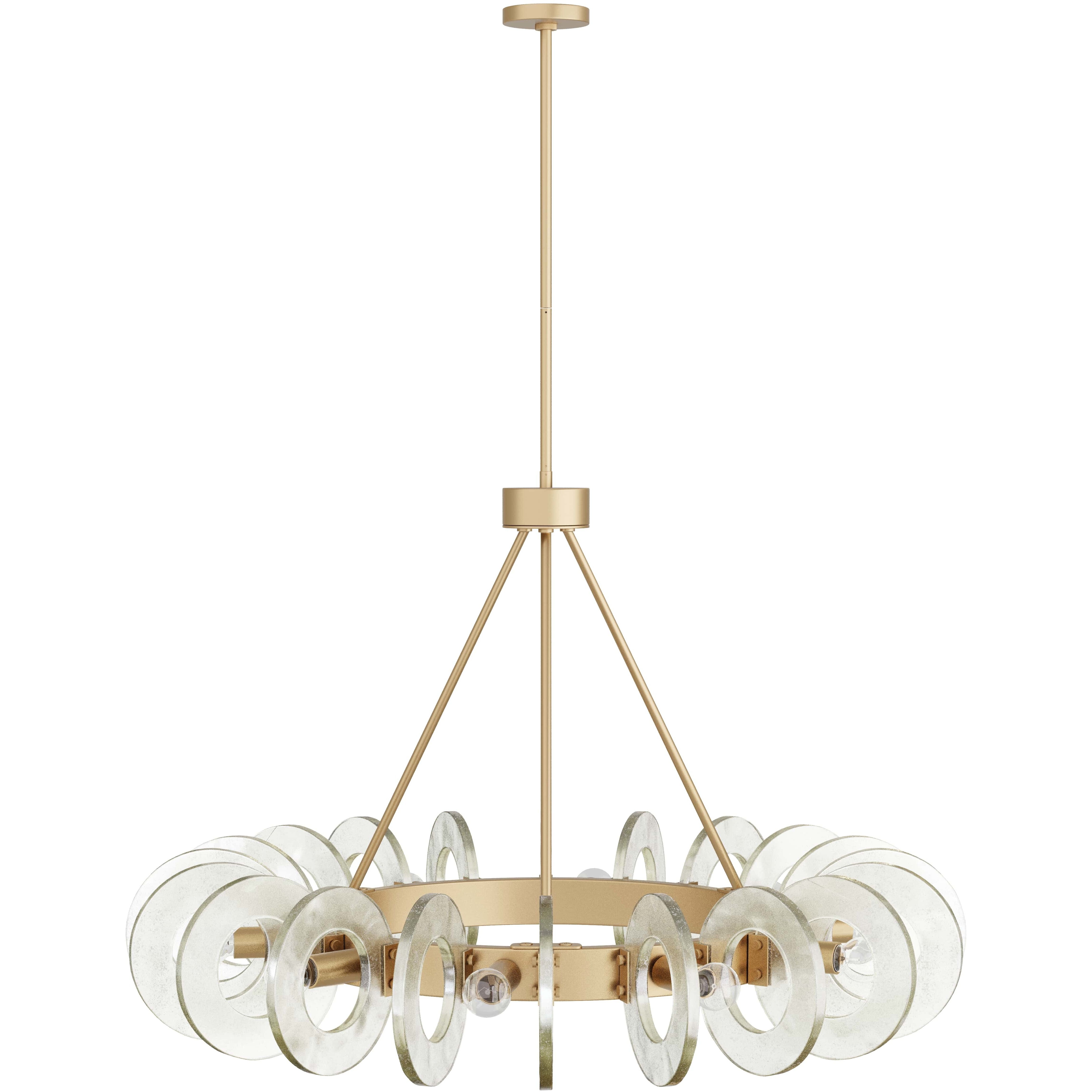 Trina 10 Light 32 inch Clear Seedy Chandelier Ceiling Light