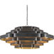 Bailey 6 Light 48 inch French Black/Contemporary Gold Leaf Chandelier Ceiling Light