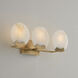 Oriya 3 Light 23.75 inch Aged Brass Vanity Light Wall Light