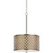 Myrtle 3 Light 18 inch Antiqued Brass Pendant Ceiling Light