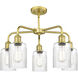Hadley 5 Light 22.5 inch Satin Gold Chandelier Ceiling Light in Clear