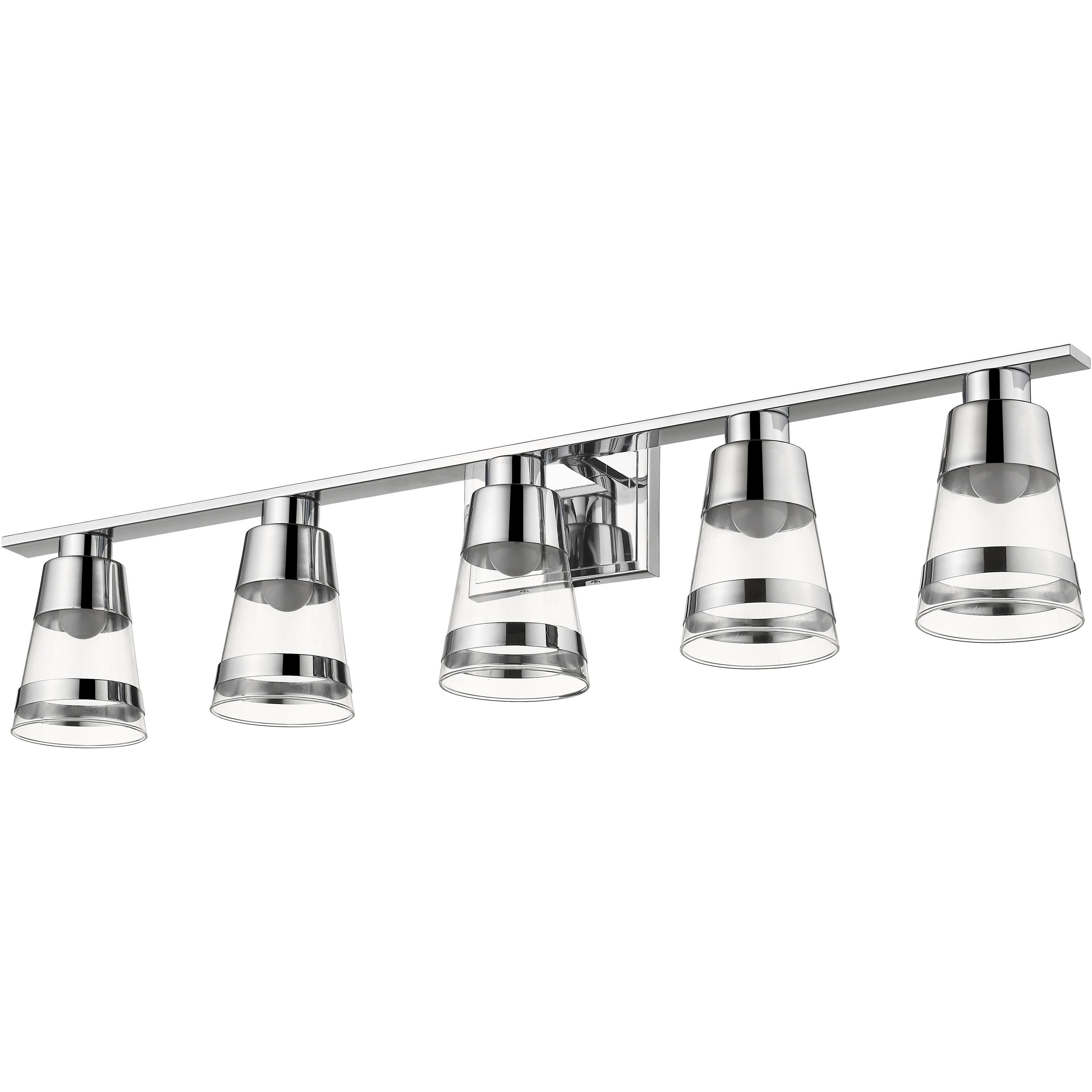 Ethos LED 40 inch Chrome Vanity Wall Light in Clear Glass