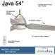 Java 54 inch Polished Nickel Ceiling Fan