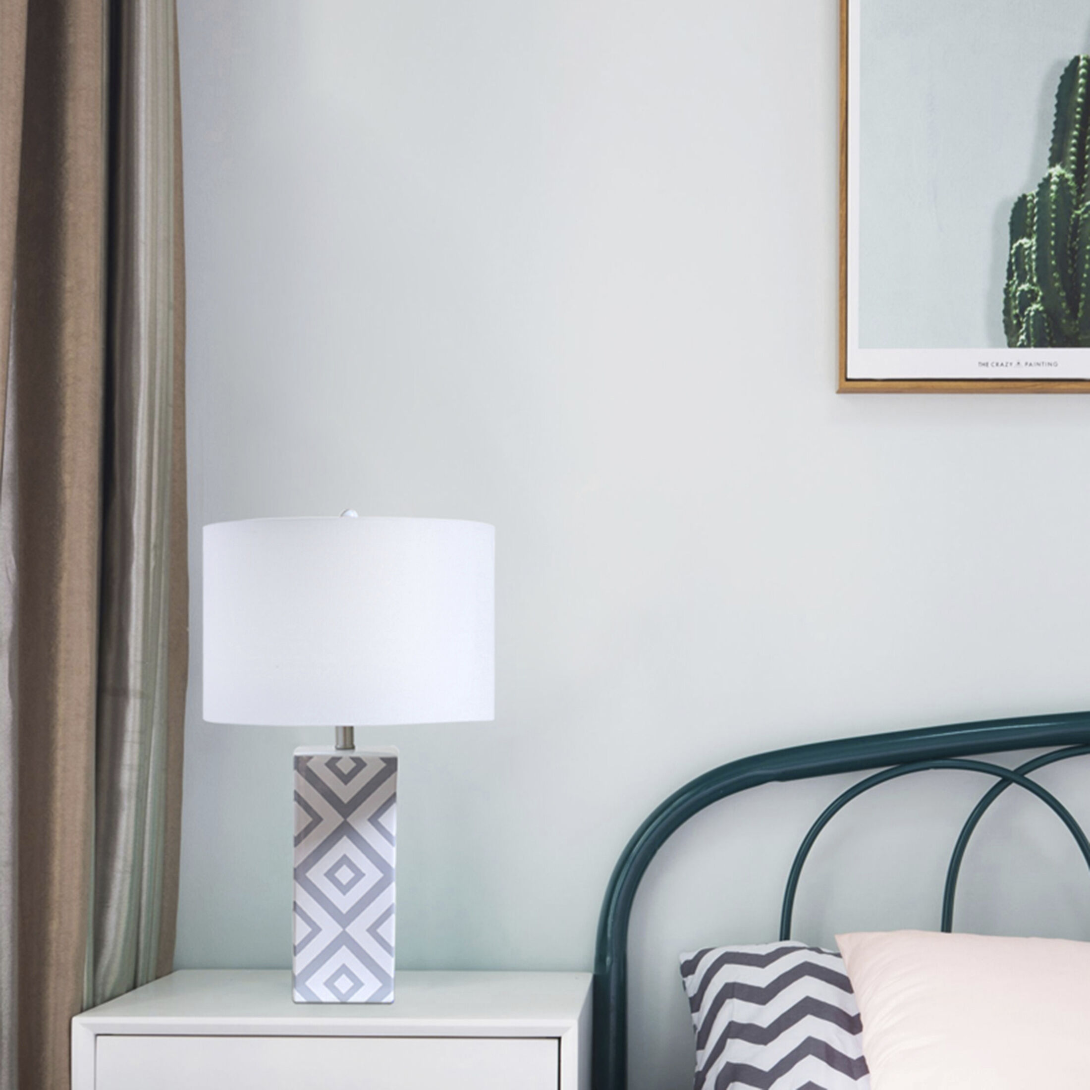 Canada 26 inch 100.00 watt Grey and White Table Lamp Portable Light