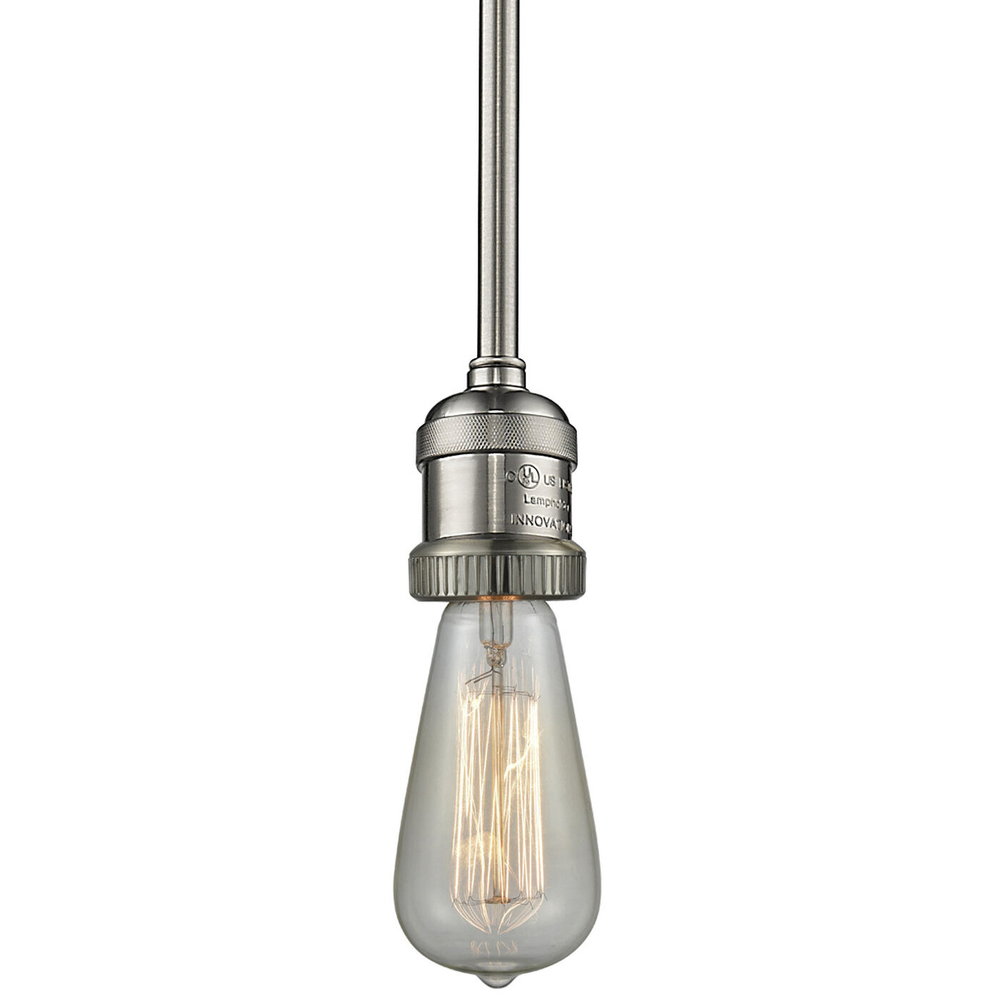 Franklin Restoration Bare Bulb 1 Light 2 inch Brushed Satin Nickel Mini Pendant Ceiling Light in Incandescent
