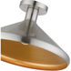 Geneva 1 Light 15 inch Brushed Nickel Semi-Flush Mount Ceiling Light