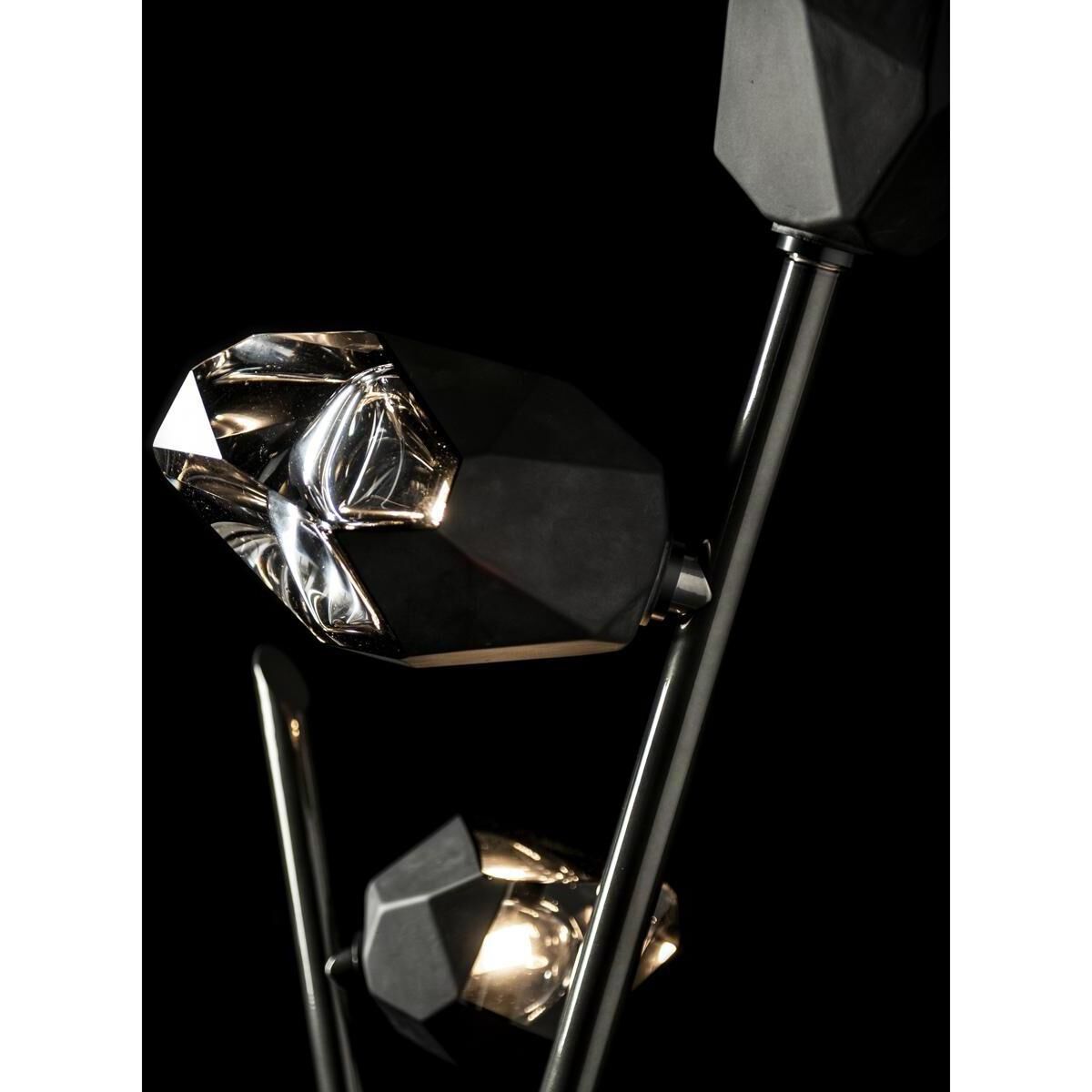 Chrysalis 74.4 inch 5 watt Ink Floor Lamp Portable Light in Black Crystal