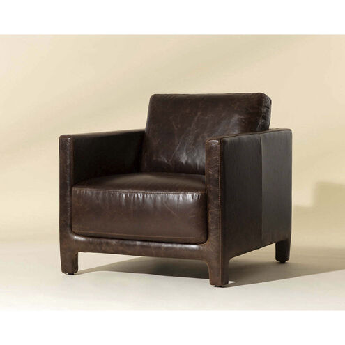 Rodney Chocolate Leather Lounge Chair