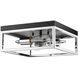 Canada 2 Light 12 inch Black & Chrome Flush Mount Ceiling Light