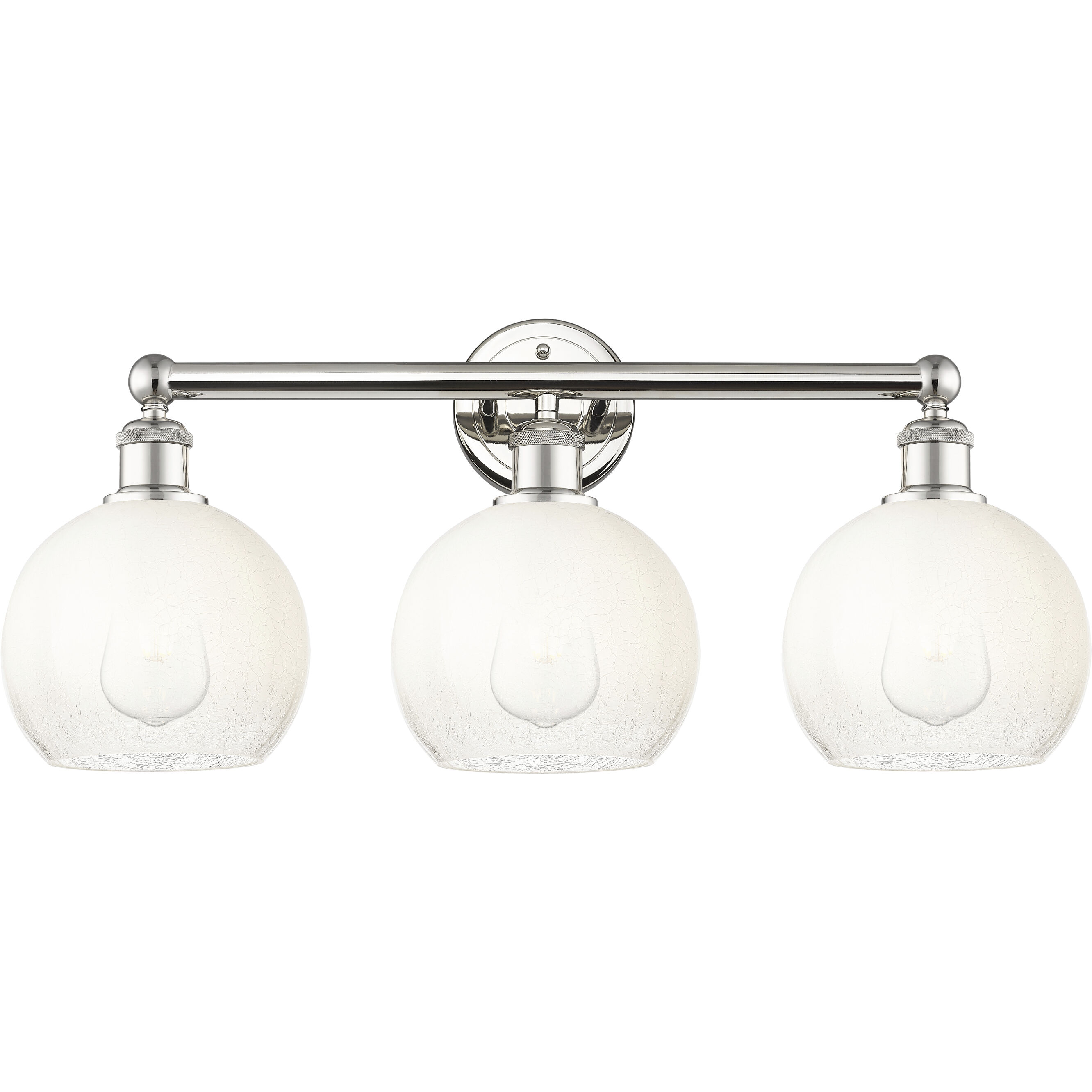 Edison Brookhaven Globe 3 Light 26 inch Polished Nickel Bath Vanity Light Wall Light in Opal Glass