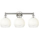 Edison Brookhaven Globe 3 Light 26 inch Polished Nickel Bath Vanity Light Wall Light in Opal Glass