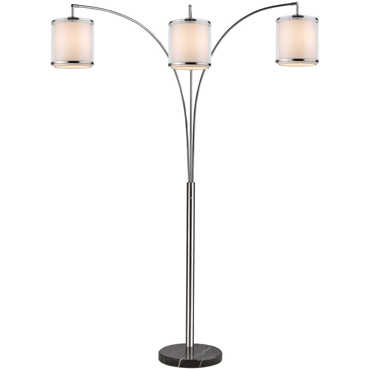Lux 80 inch 60.00 watt Brushed Nickel Tree Lamp Portable Light
