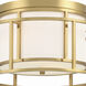Hulton 2 Light 15 inch Luxe Gold Flush Ceiling Light
