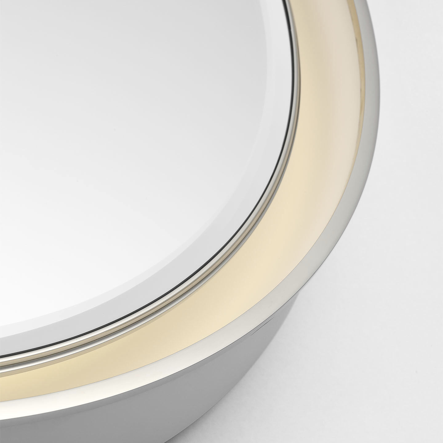 Thomas O'Brien Tricia 24 X 24 inch Matte White and Polished Nickel Illuminated Round Mirror