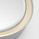 Thomas O'Brien Tricia 24 X 24 inch Matte White and Polished Nickel Illuminated Round Mirror