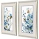 Florals Collection Modern Brushed Antique Silver Framed Art