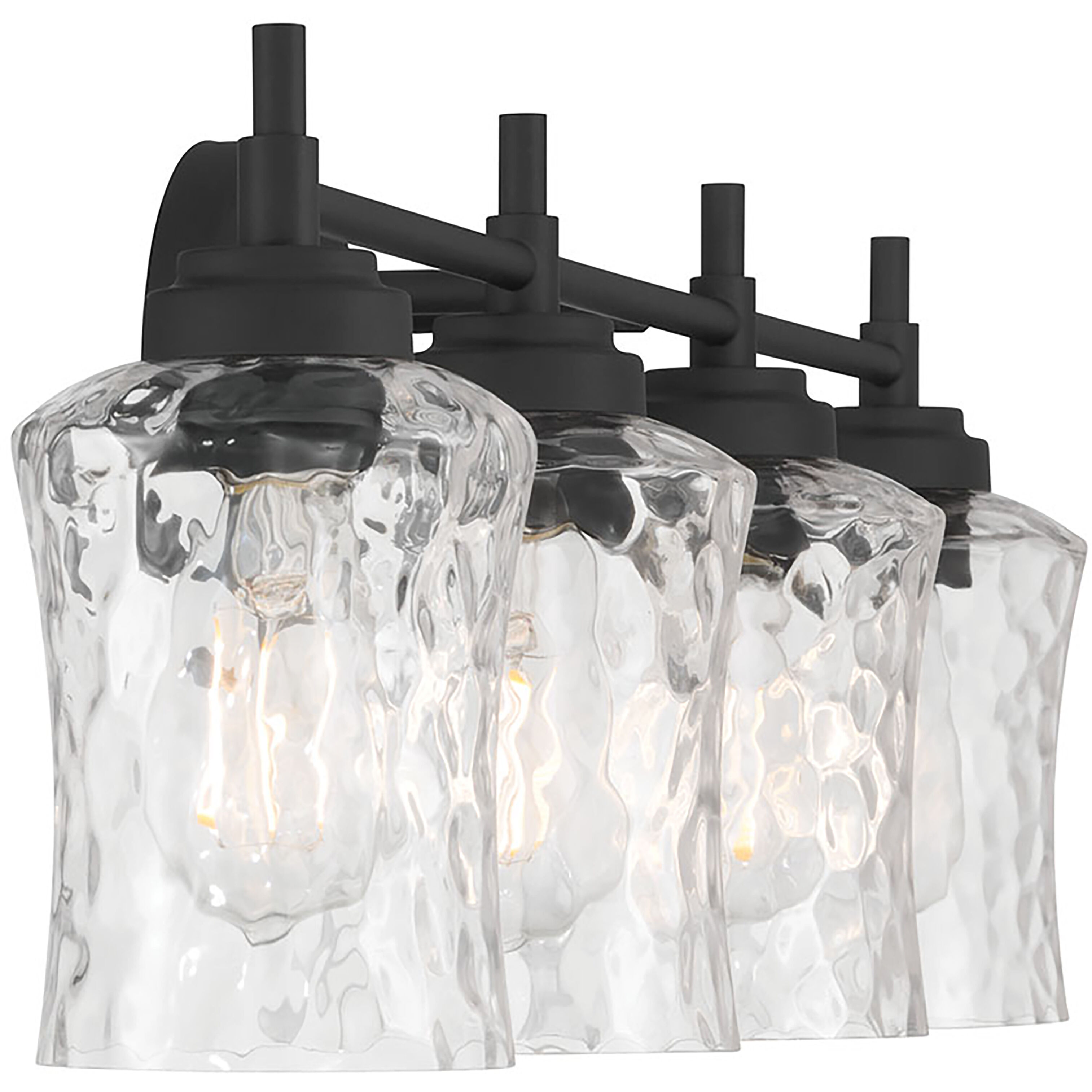 Clarvyn 4 Light 29.25 inch Matte Black Bathroom Vanity Light Wall Light