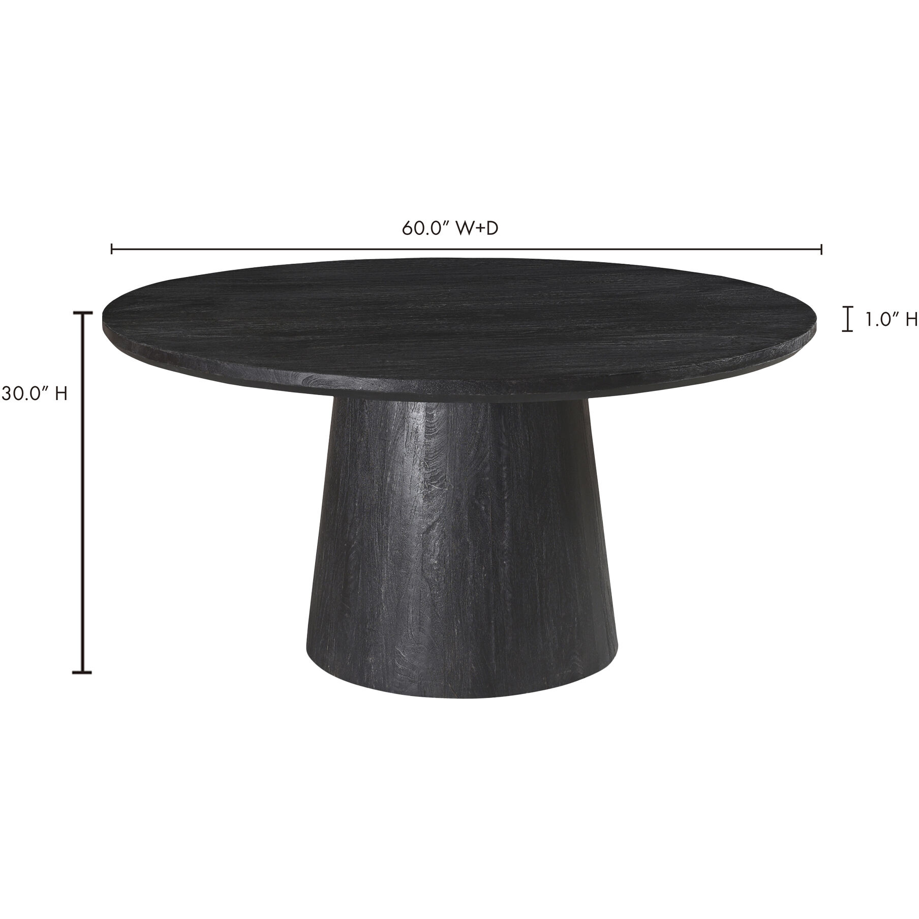 Cember 60 X 60 inch Black Dining Table