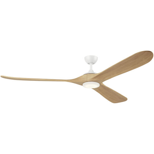Mylo 80 inch Matte White with White Maple Blades Ceiling Fan