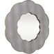 Scallop Gray Shagreen with Weathered Brass Wall Mirror