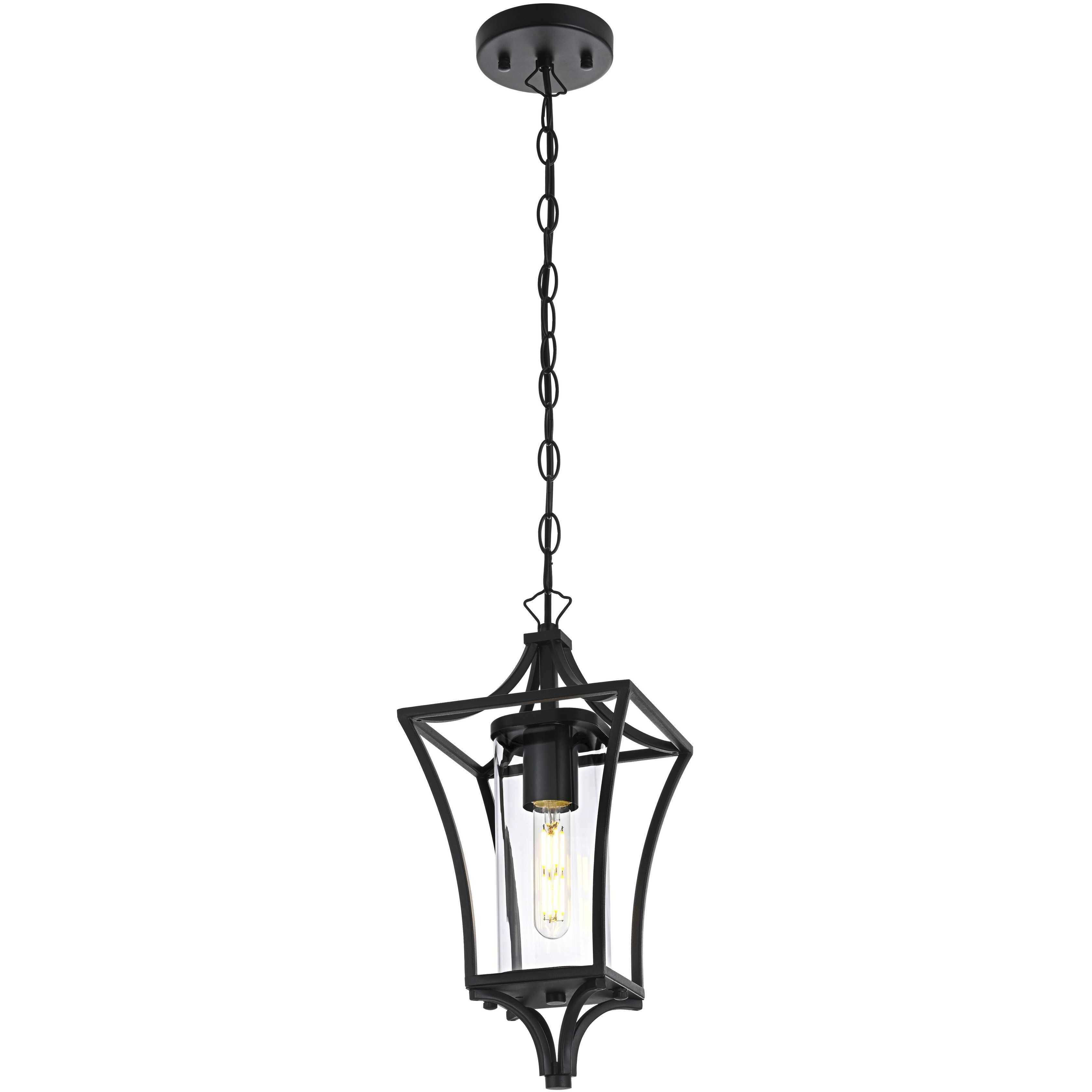 Belgrade 1 Light 7 inch Black Outdoor Pendant