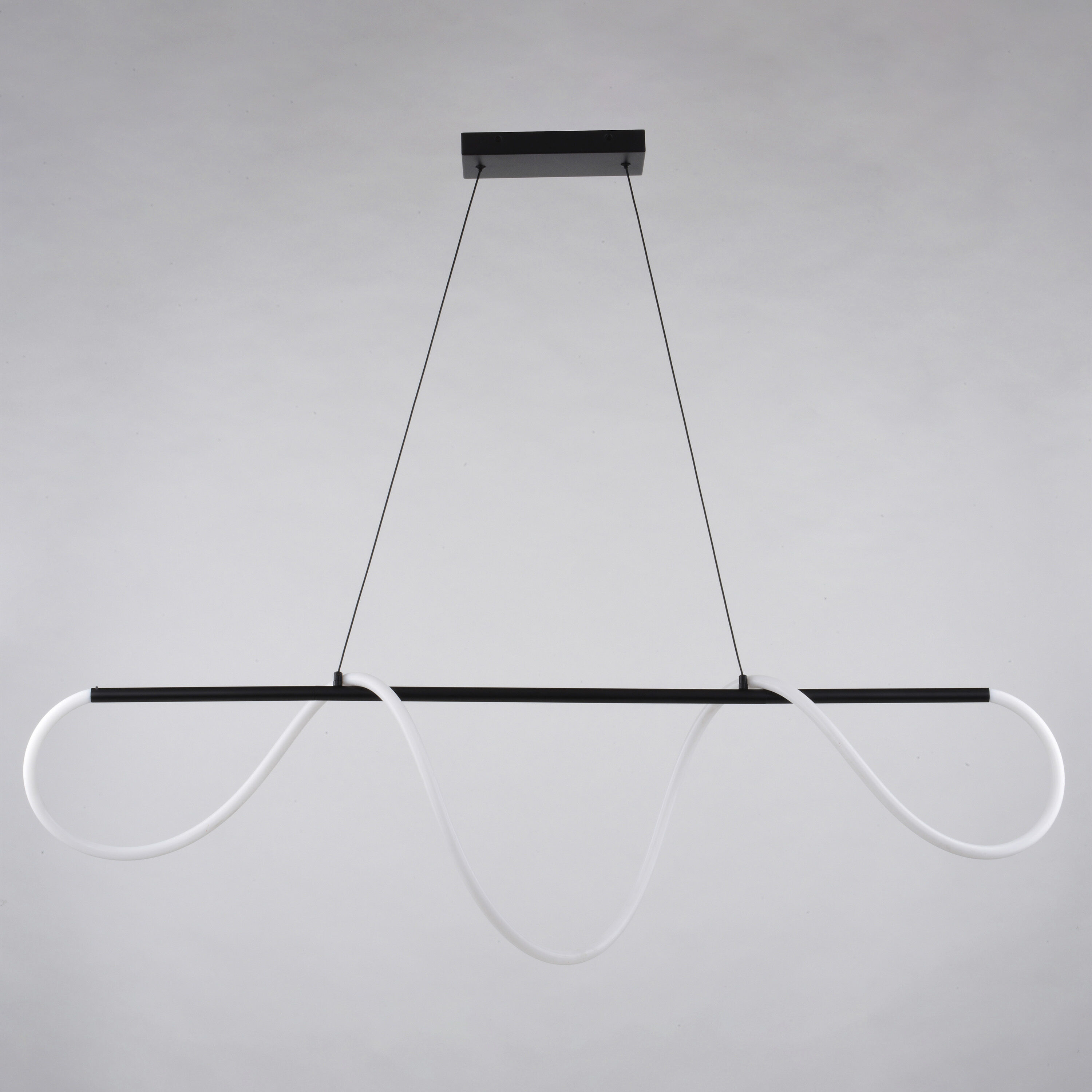 Bowman LED 57.5 inch Matte Black Linear Chandelier Ceiling Light