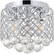 Tully 3 Light 10 inch Chrome Flush Mount Ceiling Light