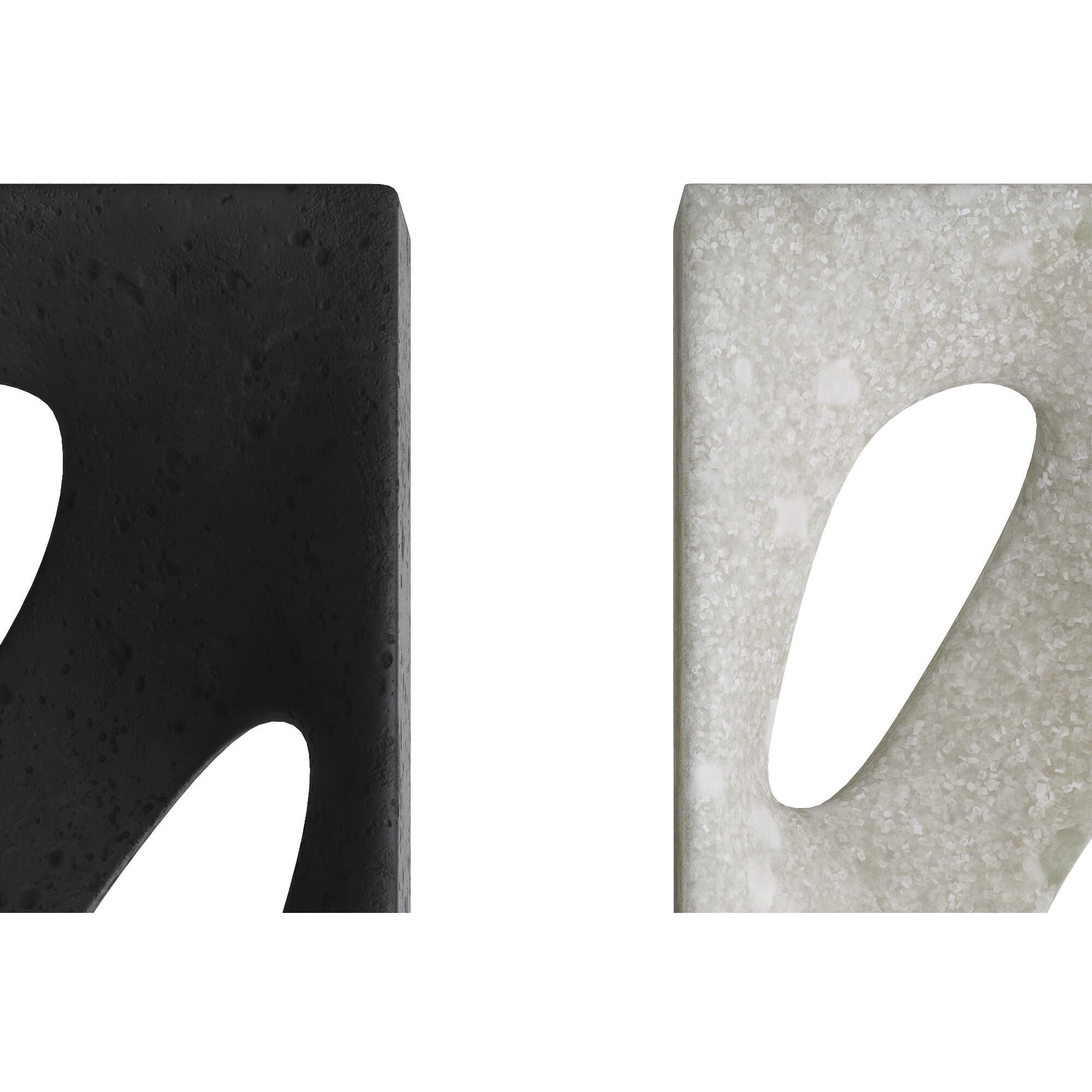 Bondi 7 X 4 inch Charcoal Bookends, Set of 2