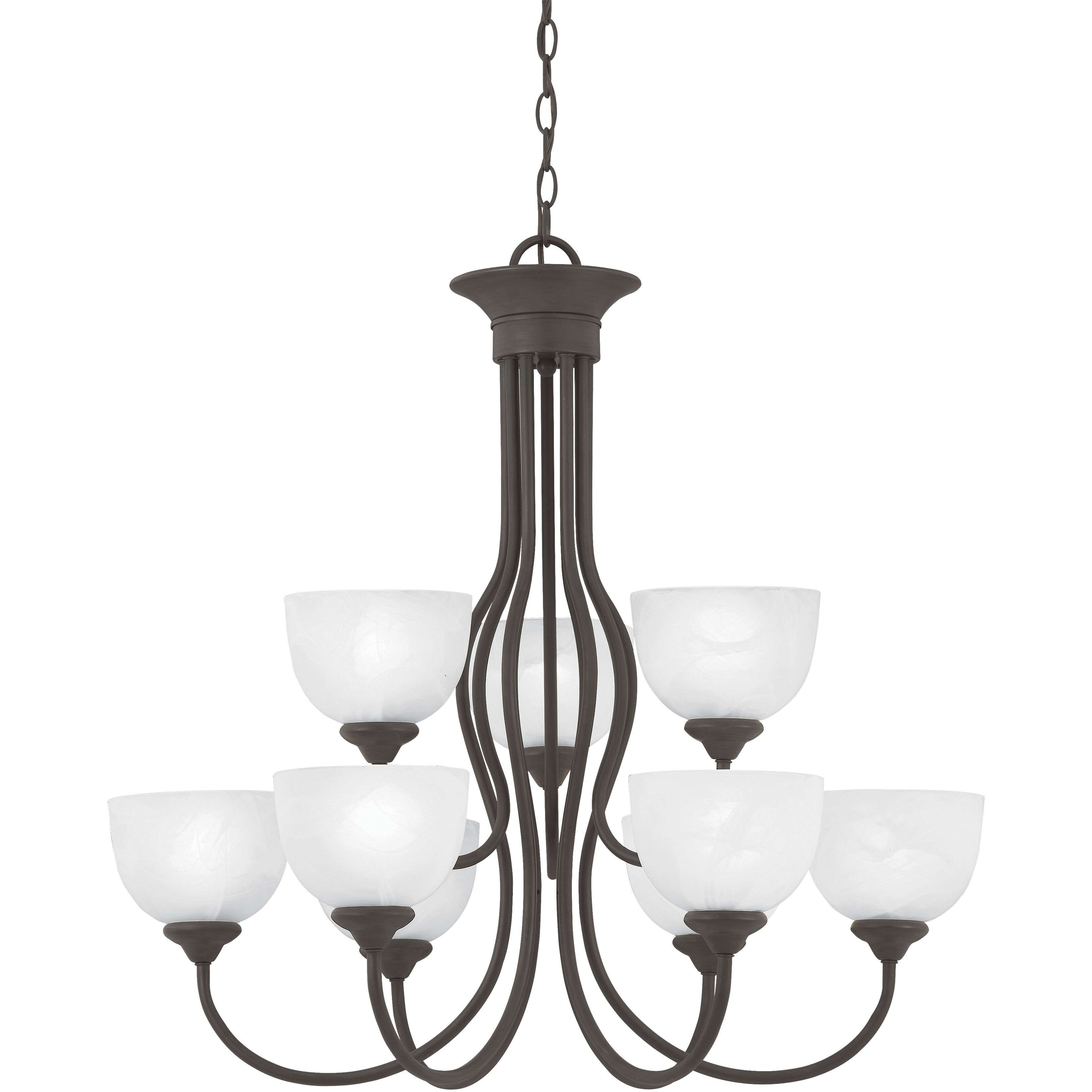 Tahoe 9 Light 30 inch Painted Bronze Chandelier Ceiling Light