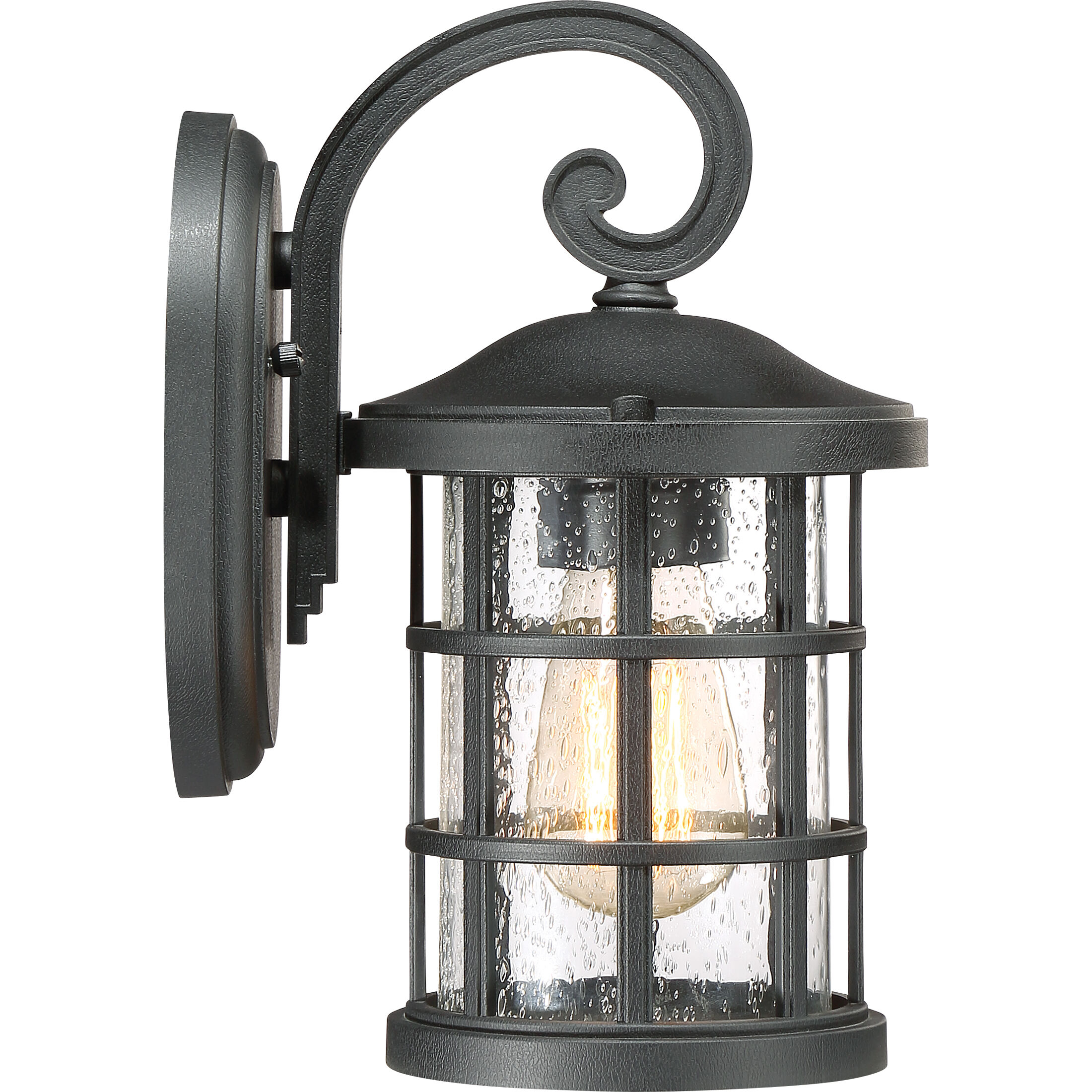 Crusade 1 Light 11 inch Earth Black Outdoor Wall Lantern