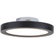 Round LED 5.25 inch Black Flush Mount Ceiling Light in 3500K