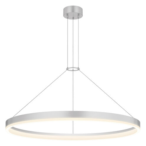 Corona LED 31.5 inch Bright Satin Aluminum Pendant Ceiling Light in 3000K