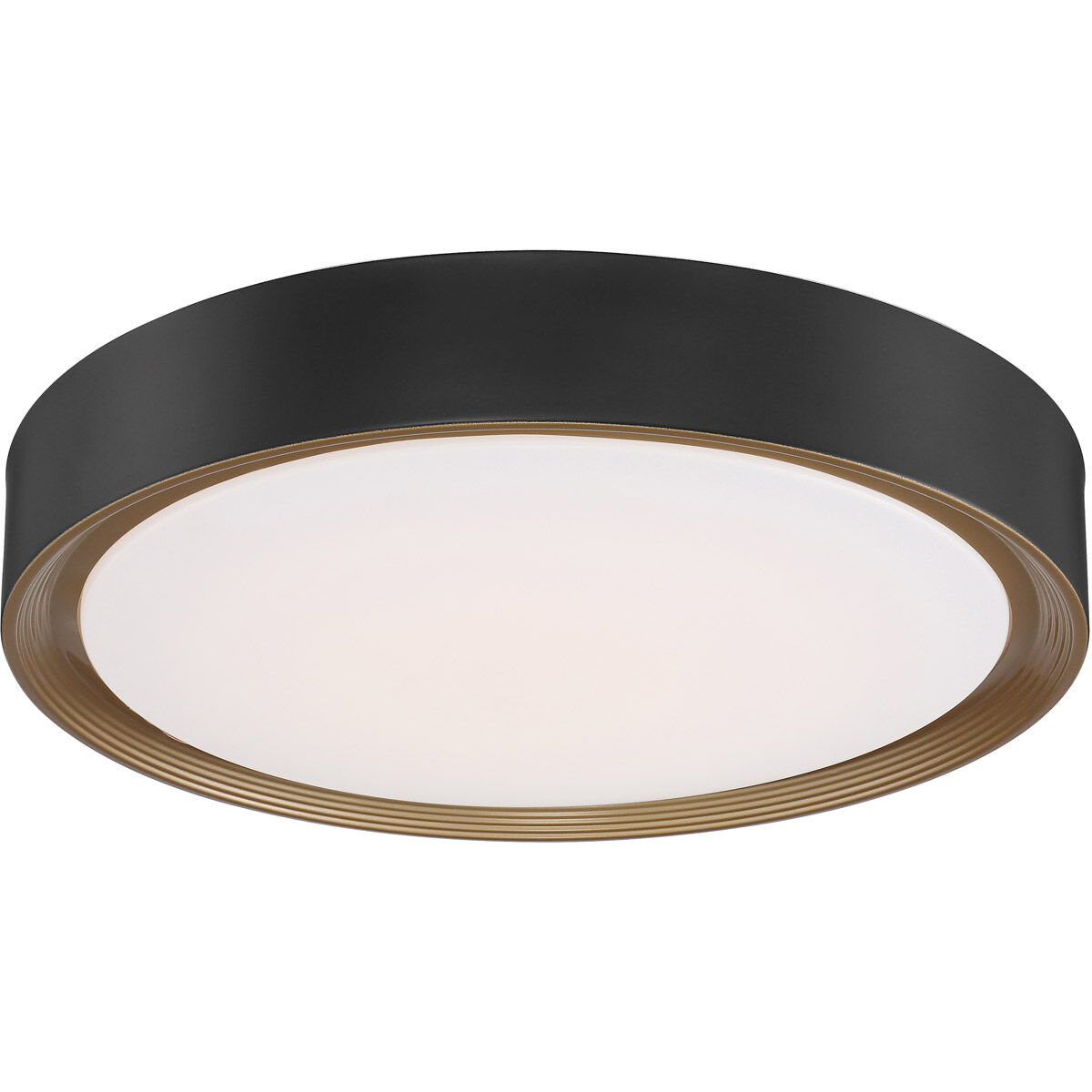 Malaga LED 23.75 inch Matte Black and White Flush Mount Ceiling Light