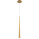 Cascade LED 1.5 inch Aged Brass Pendant Ceiling Light in Round, 28in.