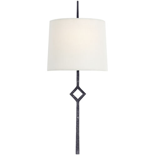 Studio VC Cranston 1 Light 6.5 inch Aged Iron Sconce Wall Light in Linen, Small