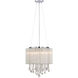 Beverly Dr. 8 Light 16 inch Silver Silk String Dual Mount Ceiling Light, Convertible to Hanging
