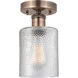 Cobbleskill 1 Light 5 inch Antique Copper Semi-Flush Mount Ceiling Light