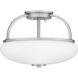 Easton 3 Light 13.25 inch Brushed Nickel Semi-Flush Mount Ceiling Light