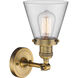 Franklin Restoration Small Cone LED 6.25 inch Brushed Brass Sconce Wall Light in Clear Glass, Franklin Restoration