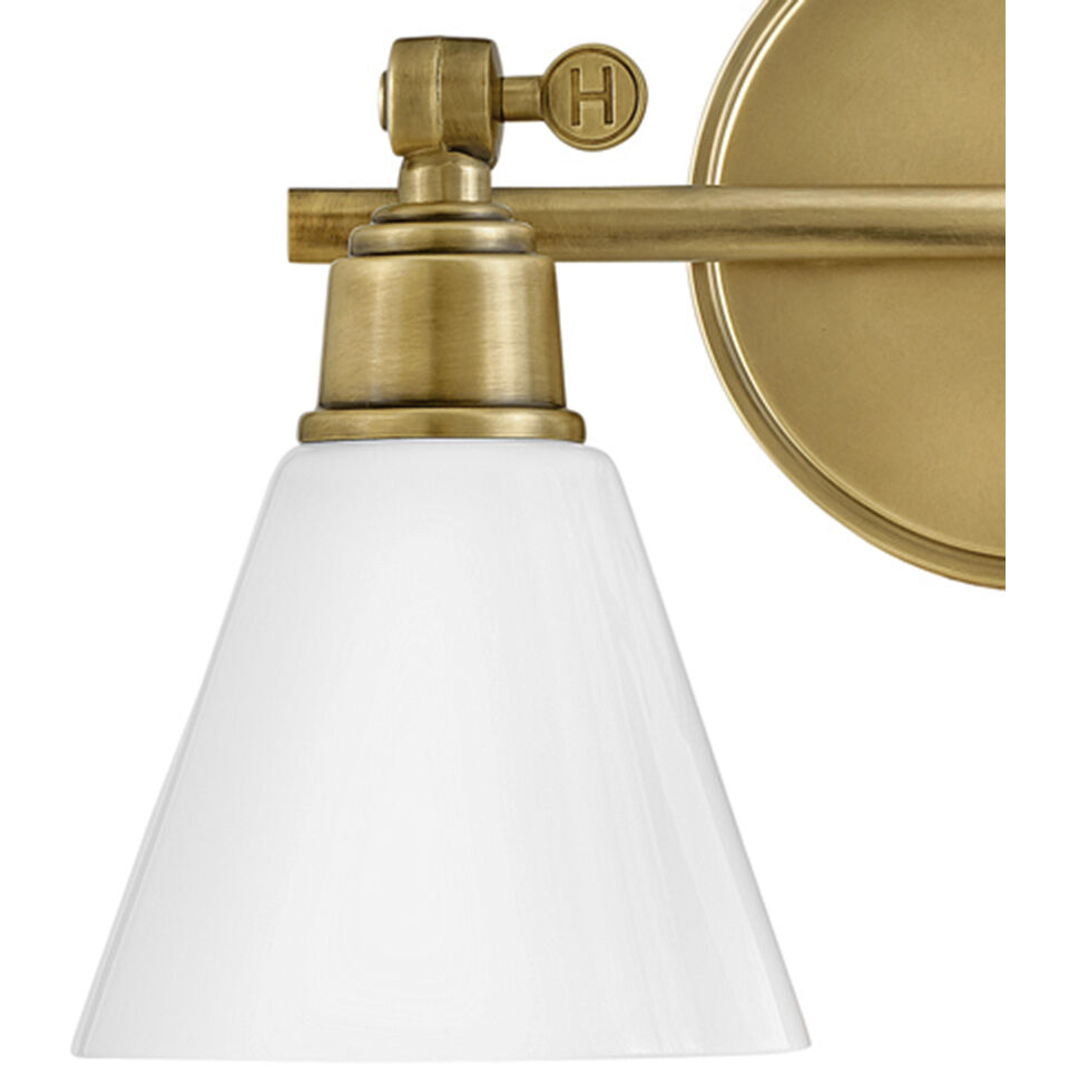 Arti 2 Light 16 inch Heritage Brass Vanity Light Wall Light