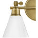Arti 2 Light 16 inch Heritage Brass Vanity Light Wall Light