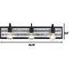 Abbey Rose 3 Light 26 inch Black and Galvanized Bath Vanity Light Wall Light